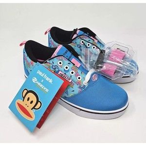 Heelys Shoes Youth 5 Womens 6 Skate Wheel Sneaker Paul Frank Pink Blue Pro 20